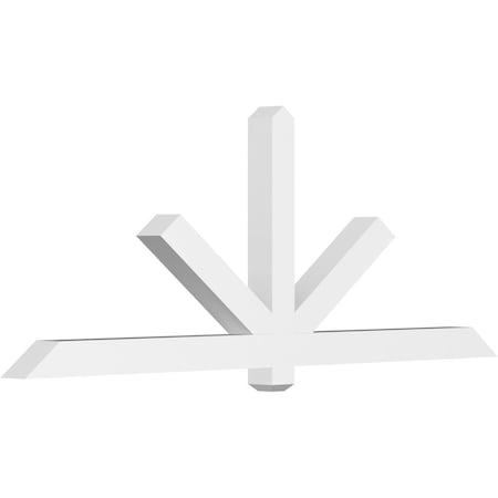 Ekena Millwork Kennewick Architectural Grade PVC Gable Bracket, 84"W x 31 1/2"H x 4"D x 4"F, 9/12 Pitch GBP084X32X0404KEN00